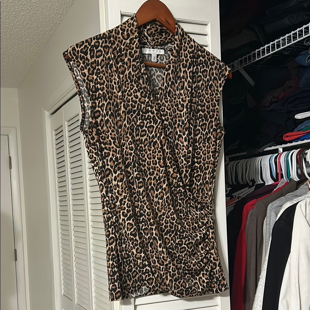 Chaus Leopard Print Blouse